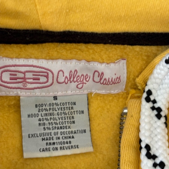 Missouri Tigers - Mizzou Women’s Yellow Hoodie Zip Up with Sequined Tiger Small - Picture 5 of 12